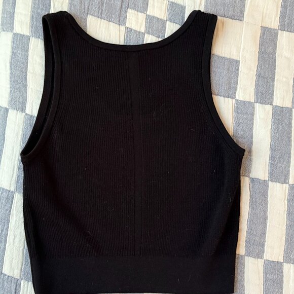 New Without Tags, Alex Mill Black Merino Wool Cropped Ava Tank, Black, Size XS - Picture 3 of 8
